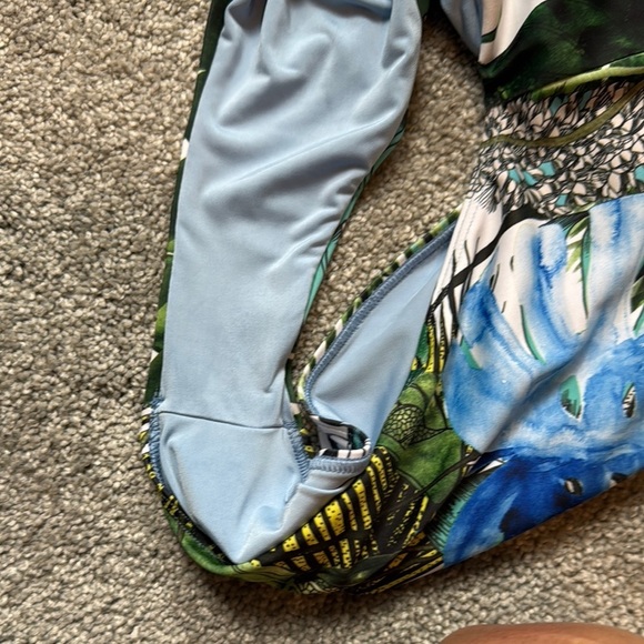 Swimnista x Christian Lacroix Tropical Print women’s long sleeve bathing suit - Picture 6 of 9